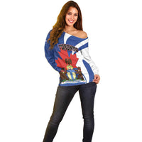 Personalised Canada Toronto Off Shoulder Sweater Maple Leaf Diversity Our Strength