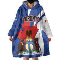 Personalised Canada Toronto Wearable Blanket Hoodie Maple Leaf Diversity Our Strength