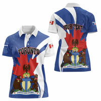 Personalised Canada Toronto Women Polo Shirt Maple Leaf Diversity Our Strength