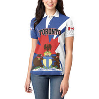 Personalised Canada Toronto Women Polo Shirt Maple Leaf Diversity Our Strength