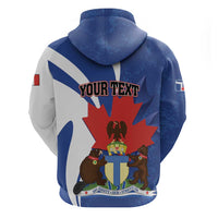 Personalised Canada Toronto Zip Hoodie Maple Leaf Diversity Our Strength