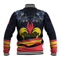 Personalized Belgium Iris Day Baseball Jacket Royaume de Belgique Coat Of Arms - Wonder Print Shop