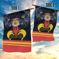 Belgium Iris Day Garden Flag Royaume de Belgique Coat Of Arms - Wonder Print Shop