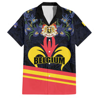 Personalized Belgium Iris Day Hawaiian Shirt Royaume de Belgique Coat Of Arms - Wonder Print Shop