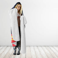 Belgium Iris Day Hooded Blanket Royaume de Belgique Coat Of Arms