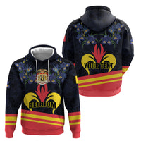 Personalized Belgium Iris Day Hoodie Royaume de Belgique Coat Of Arms - Wonder Print Shop