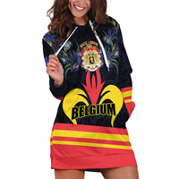 Personalized Belgium Iris Day Hoodie Dress Royaume de Belgique Coat Of Arms - Wonder Print Shop