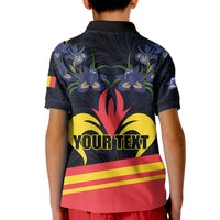 Personalized Belgium Iris Day Kid Polo Shirt Royaume de Belgique Coat Of Arms - Wonder Print Shop