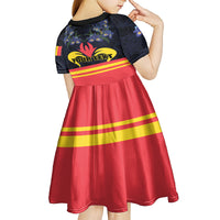 Personalized Belgium Iris Day Kid Short Sleeve Dress Royaume de Belgique Coat Of Arms - Wonder Print Shop