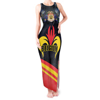 Personalized Belgium Iris Day Tank Maxi Dress Royaume de Belgique Coat Of Arms - Wonder Print Shop