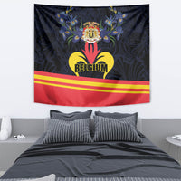 Belgium Iris Day Tapestry Royaume de Belgique Coat Of Arms - Wonder Print Shop