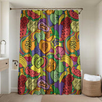 Hawaii Fruits Hippie Style Bathroom Set Vibrant Colorful