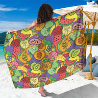 Hawaii Fruits Hippie Style Sarong Vibrant Colorful