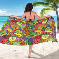 Hawaii Fruits Hippie Style Sarong Vibrant Colorful