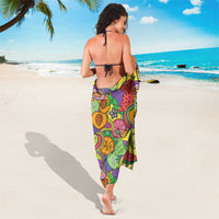 Hawaii Fruits Hippie Style Sarong Vibrant Colorful
