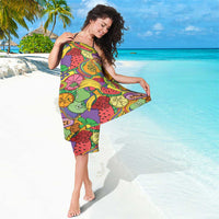 Hawaii Fruits Hippie Style Sarong Vibrant Colorful