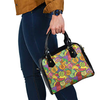 Hawaii Fruits Hippie Style Shoulder Handbag Vibrant Colorful