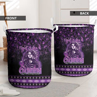 Native American Lupus Girl Laundry Basket Fight Like a Queen