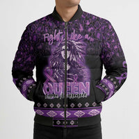 Personalized Native American Lupus Girl Bomber Puffer Jacket Fight Like a Queen