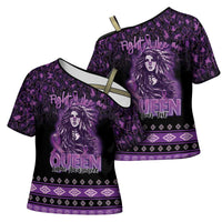Personalized Native American Lupus Girl Cross Shoulder Shirt Fight Like a Queen