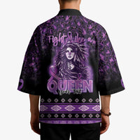 Personalized Native American Lupus Girl Kimono Fight Like a Queen