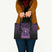 Native American Lupus Girl Leather Bag Fight Like a Queen