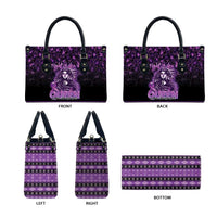 Native American Lupus Girl Leather Bag Fight Like a Queen