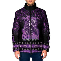 Personalized Native American Lupus Girl Padded Jacket Fight Like a Queen