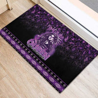 Native American Lupus Girl Rubber Doormat Fight Like a Queen