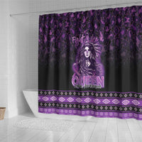 Native American Lupus Girl Shower Curtain Fight Like a Queen