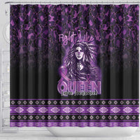 Native American Lupus Girl Shower Curtain Fight Like a Queen