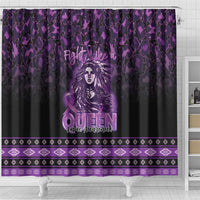 Native American Lupus Girl Shower Curtain Fight Like a Queen