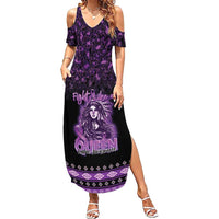 Personalized Native American Lupus Girl Summer Maxi Dress Fight Like a Queen
