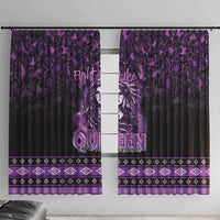 Native American Lupus Girl Window Curtain Fight Like a Queen