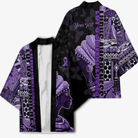 Personalized African Lady Lupus Awareness Kimono Fight Support Cure