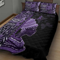 African Lady Lupus Awareness Quilt Bed Set Fight Support Cure