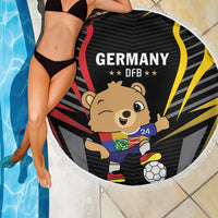 Germany 2024 Football Beach Blanket DFB Team Black Version - Wonder Print Shop