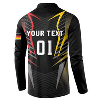 Personalized Germany 2024 Football Button Sweatshirt DFB Team Black Version - Wonder Print Shop