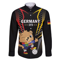 Personalized Germany 2024 Football Family Matching Tank Maxi Dress and Hawaiian Shirt DFB Team Black Version - Wonder Print Shop