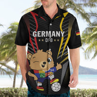 Personalized Germany 2024 Football Hawaiian Shirt DFB Team Black Version - Wonder Print Shop