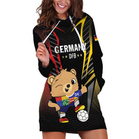 Personalized Germany 2024 Football Hoodie Dress DFB Team Black Version - Wonder Print Shop