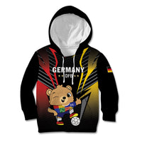 Personalized Germany 2024 Football Kid Hoodie DFB Team Black Version - Wonder Print Shop