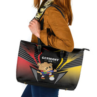 Germany 2024 Football Leather Tote Bag DFB Team Black Version - Wonder Print Shop