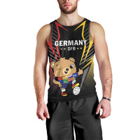 Personalized Germany 2024 Football Men Tank Top DFB Team Black Version - Wonder Print Shop