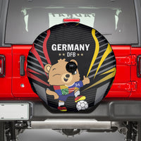 Germany 2024 Football Spare Tire Cover DFB Team Black Version - Wonder Print Shop