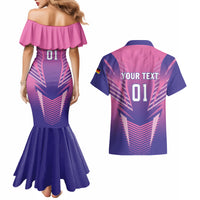 Personalized Germany 2024 Football Couples Matching Mermaid Dress and Hawaiian Shirt DFB Team Pink Version - Wonder Print Shop