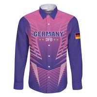 Personalized Germany 2024 Football Family Matching Long Sleeve Bodycon Dress and Hawaiian Shirt DFB Team Pink Version - Wonder Print Shop