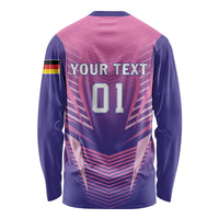 Personalized Germany 2024 Football Long Sleeve Shirt DFB Team Pink Version - Wonder Print Shop