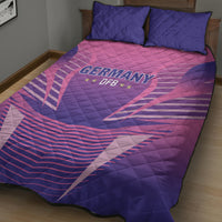 Germany 2024 Football Quilt Bed Set DFB Team Pink Version - Wonder Print Shop