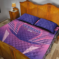 Germany 2024 Football Quilt Bed Set DFB Team Pink Version - Wonder Print Shop